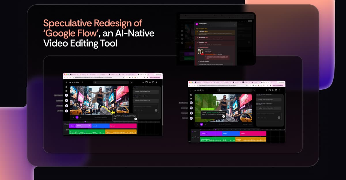 Speculative Redesign of Google Flow, a generative AI video editing tool